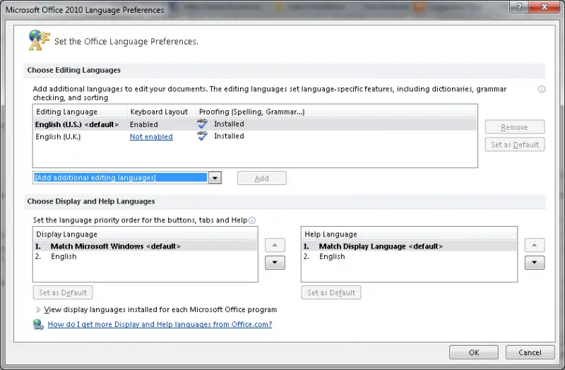 how to change language in microsoft office 2007